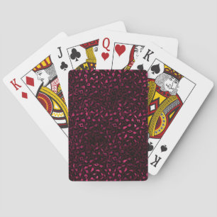 Design der Serie Burgund und Gold Leopard 3 Spielkarten
