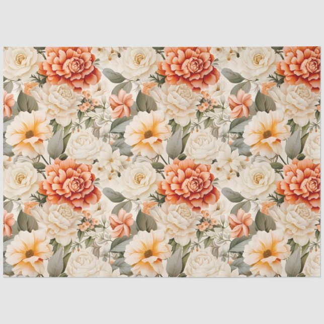 Design der Serie "Fall Floral" 8 Seidenpapier (Vorderseite)