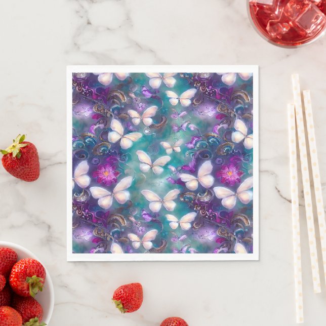 Design der Serie "Mystic Butterfly" 1 Serviette (Beispiel)