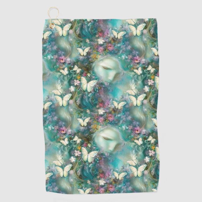 Design der Serie "Mystic Butterfly" 3 Golfhandtuch (Vorderseite)