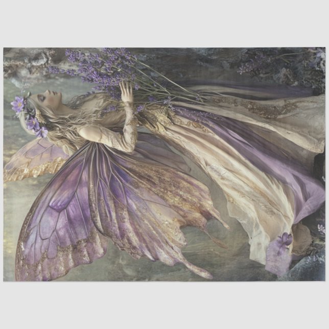 Design der Serie "Mystical Lavendel" #4 Seidenpapier (Vorderseite)