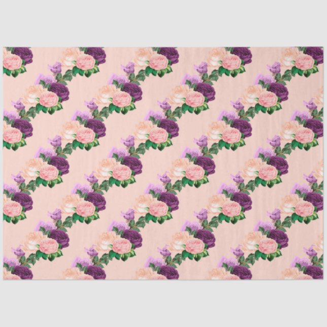 Design der Serie Peach, Pink und Lavendel 7 Seidenpapier (Vorderseite)