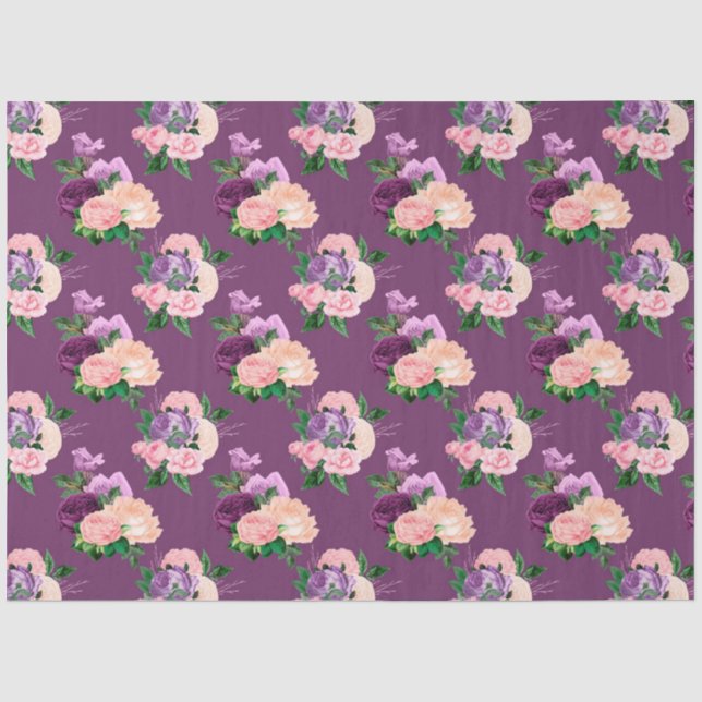 Design der Serie Peach, Pink und Lavender 6 Seidenpapier (Vorderseite)