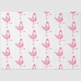 Design der Serie Tropical Flamingo 7 Seidenpapier