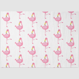 Design der Serie Tropical Flamingo 7 Seidenpapier