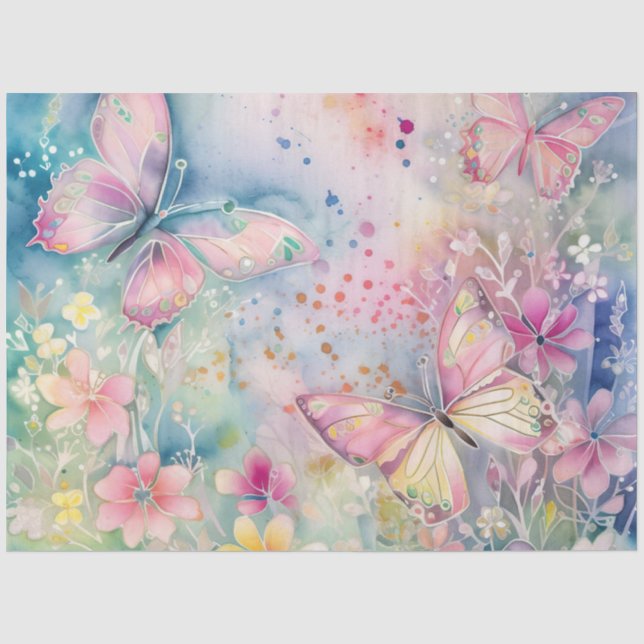 Design der Serie "Whimsical Butterfly" 10 Seidenpapier (Vorderseite)