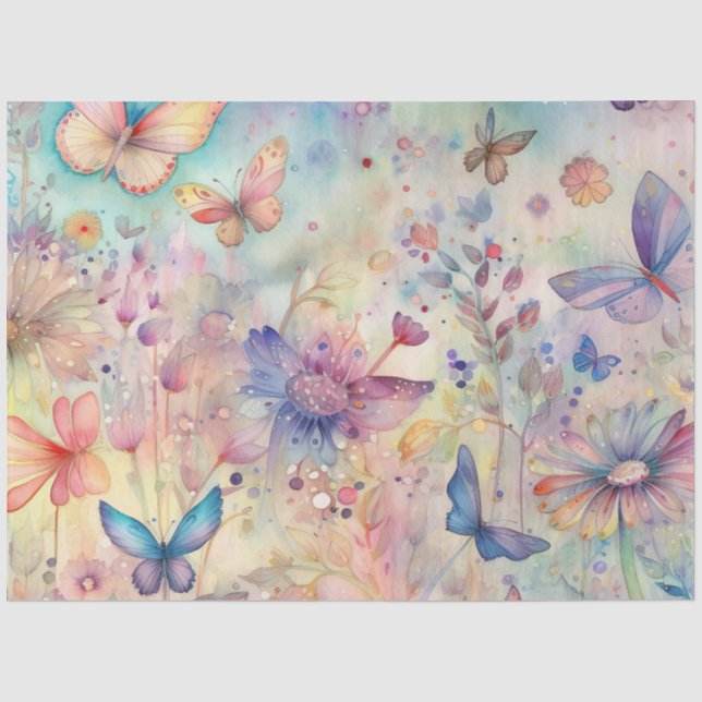Design der Serie "Whimsical Butterfly" 12 Seidenpapier (Vorderseite)