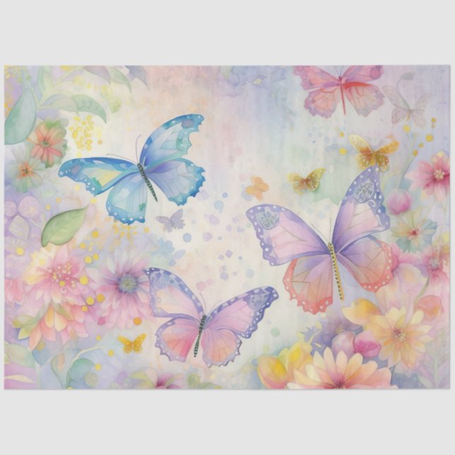 Design der Serie "Whimsical Butterfly" 2 Seidenpapier (Vorderseite)