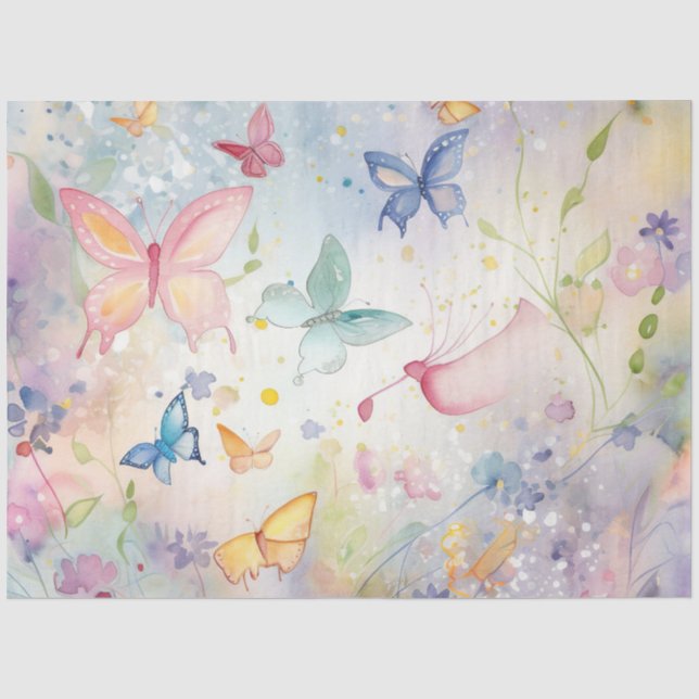 Design der Serie "Whimsisisches Schmetterling" 8 Seidenpapier (Vorderseite)