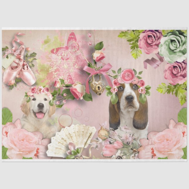 Design der Shabby Chic-Serie 14 Seidenpapier (Vorderseite)