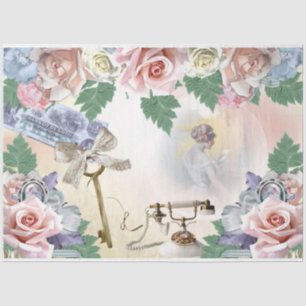 Design der Shabby Chic-Serie 21 Seidenpapier