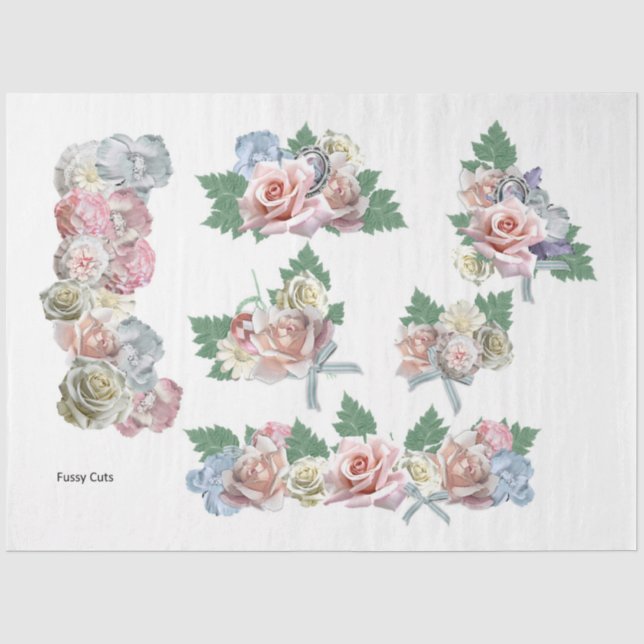 Design der Shabby Chic-Serie 25 Seidenpapier (Vorderseite)