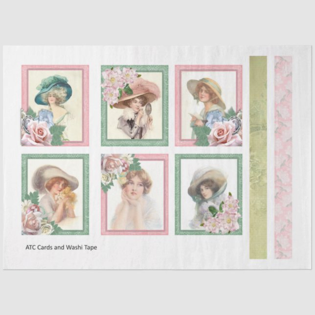 Design der Shabby Chic-Serie 26 Seidenpapier (Vorderseite)