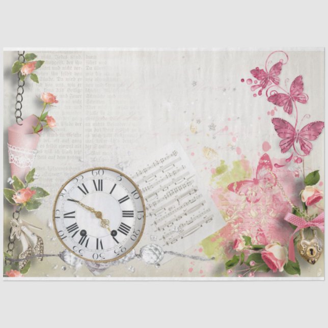 Design der Shabby Chic-Serie 30 Seidenpapier (Vorderseite)