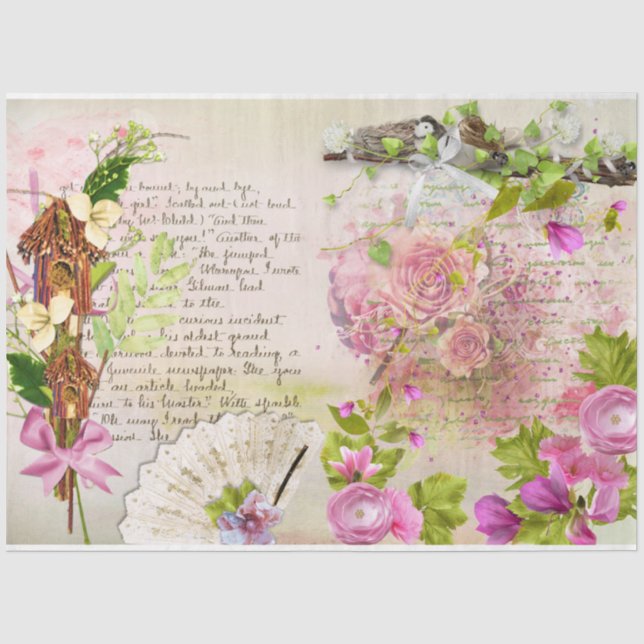 Design der Shabby Chic-Serie 32 Seidenpapier (Vorderseite)