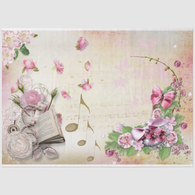 Design der Shabby Chic-Serie 33 Seidenpapier (Vorderseite)