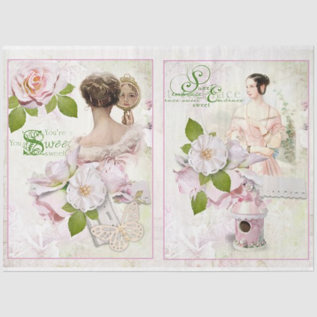 Design der Shabby Chic-Serie 41 Seidenpapier (Vorderseite)