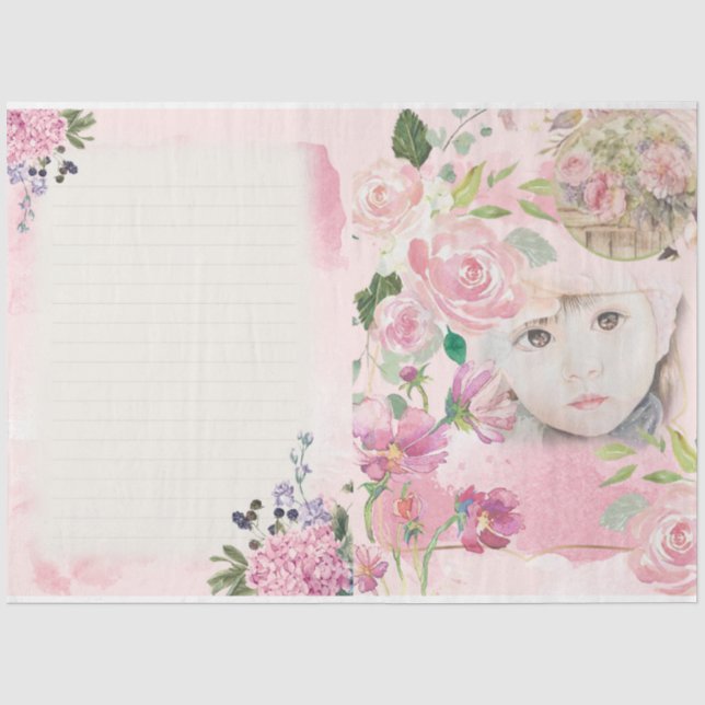 Design der Shabby Chic Writing Series 1 Seidenpapier (Vorderseite)