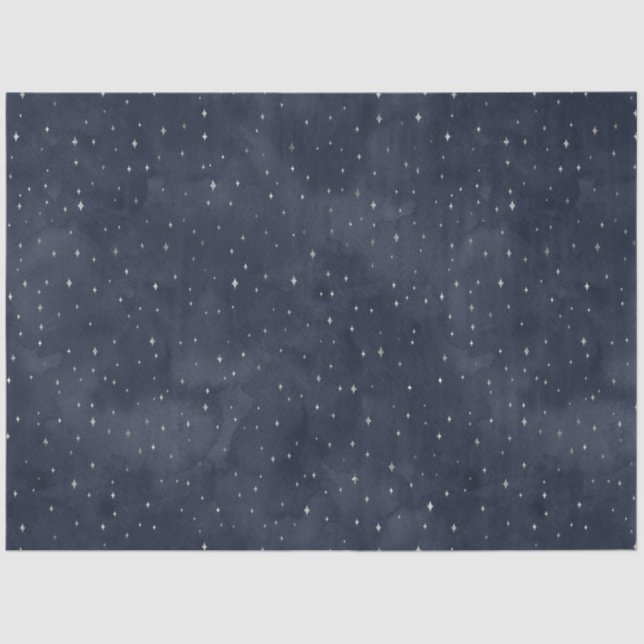 Design der Silver Starry Night Serie 10 Seidenpapier (Vorderseite)
