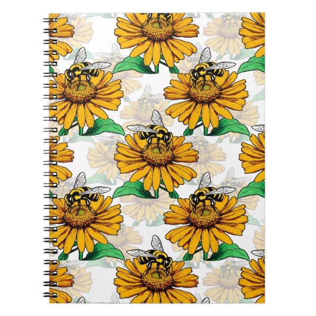 Design der Sonnenblumen-Blume Notizblock (Vorderseite)
