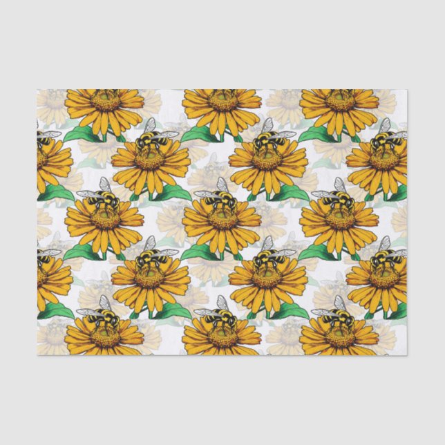 Design der Sonnenblumen-Blume Seidenpapier (Vorderseite)