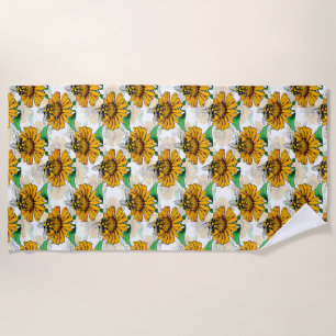 Design der Sonnenblumen-Blume Strandtuch