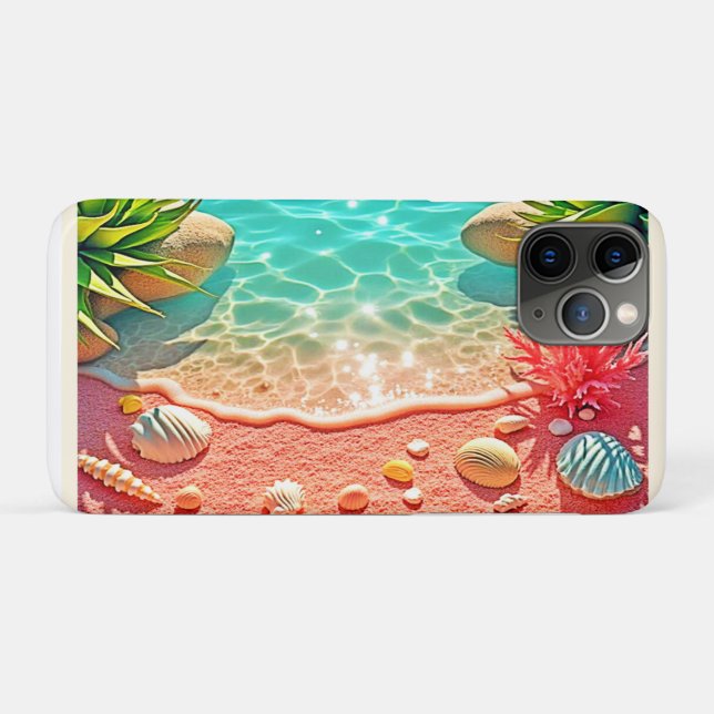 Design der sonnenverwöhnten Muscheln Case-Mate iPhone Hülle (Rückseite (Horizontal))
