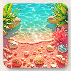 Design der sonnenverwöhnten Muscheln Getränkeuntersetzer