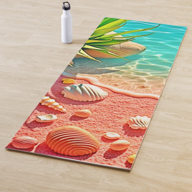Design der sonnenverwöhnten Muscheln Yogamatte (Beispiel)