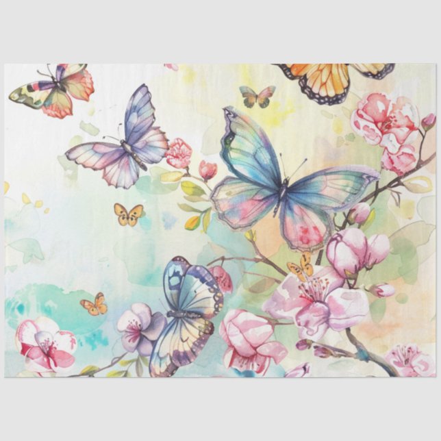 Design der Spring Butterfly Serie #3 Seidenpapier (Vorderseite)