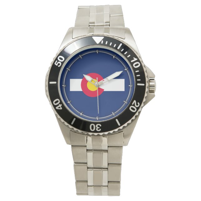 Design der Staatsflagge Colorado Armbanduhr (Vorderseite)