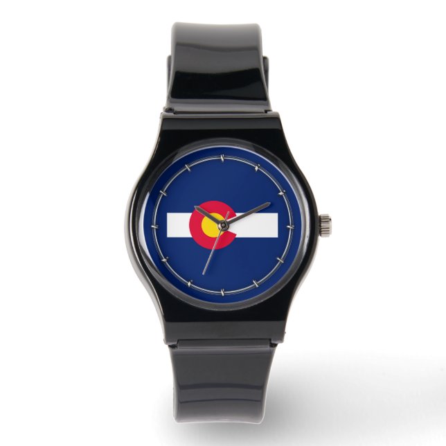Design der Staatsflagge Colorado Armbanduhr (Vorderseite)
