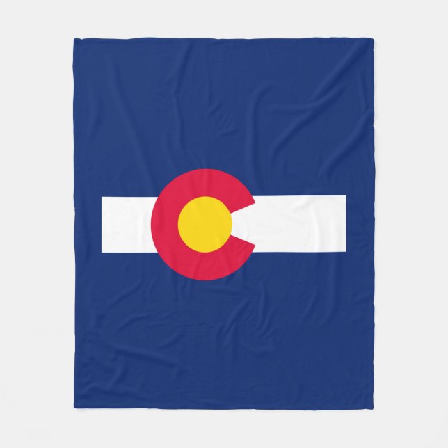 Design der Staatsflagge Colorado Fleecedecke (Vorderseite)