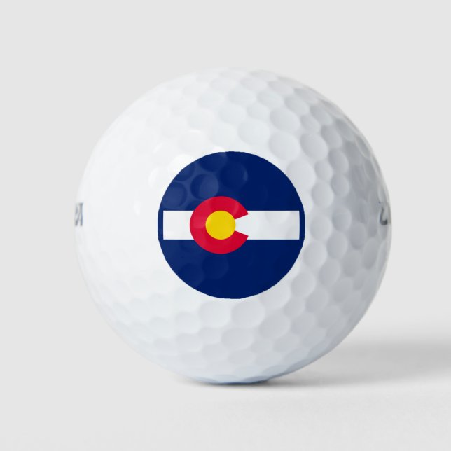 Design der Staatsflagge Colorado Golfball (Vorderseite)