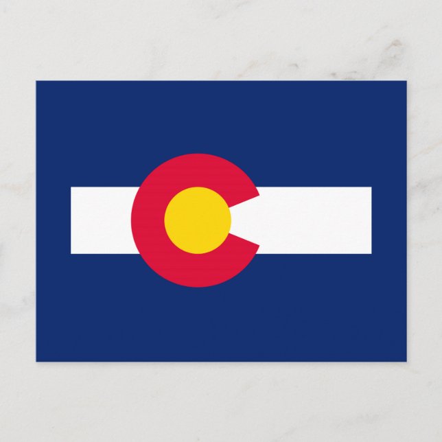 Design der Staatsflagge Colorado Postkarte (Vorderseite)