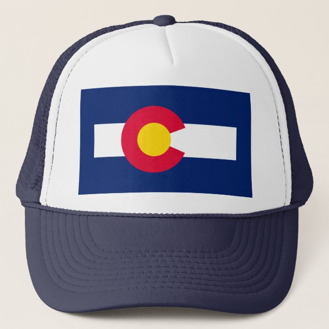 Design der Staatsflagge Colorado Truckerkappe (Vorderseite)