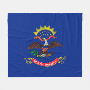 Design der Staatsflagge Nord-Dakota Fleecedecke