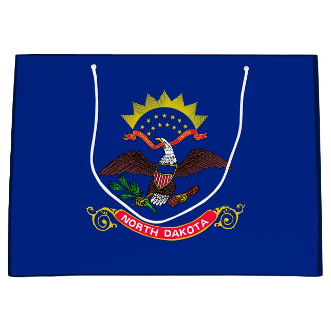 Design der Staatsflagge Nord-Dakota Große Geschenktüte (Vorderseite)