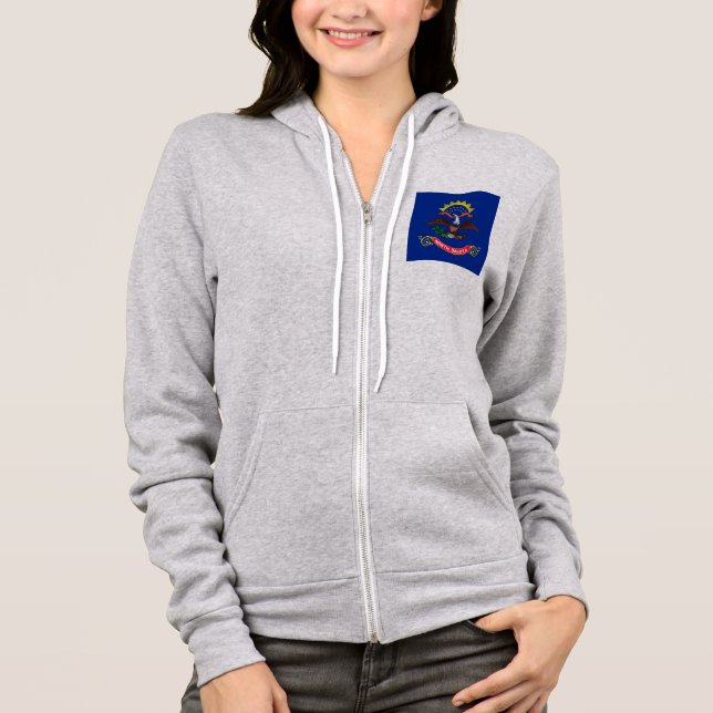 Design der Staatsflagge Nord-Dakota Hoodie (Vorderseite)