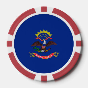 Design der Staatsflagge Nord-Dakota Pokerchips