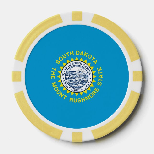 Design der Staatsflagge Süd-Dakota Pokerchips (Vorderseite)