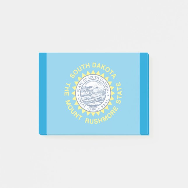 Design der Staatsflagge Süd-Dakota Post-it Klebezettel (Vorderseite)