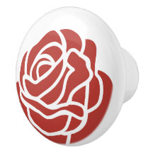 Design der stilisierten Rote Rose Blume