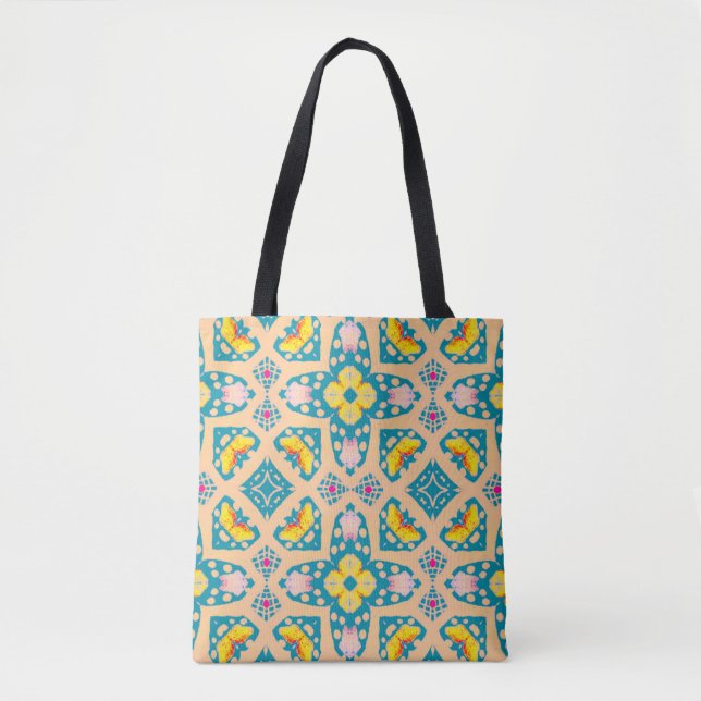 Design der Stoffe. Inca Fashion Illustration. Liss Tasche (Vorderseite)