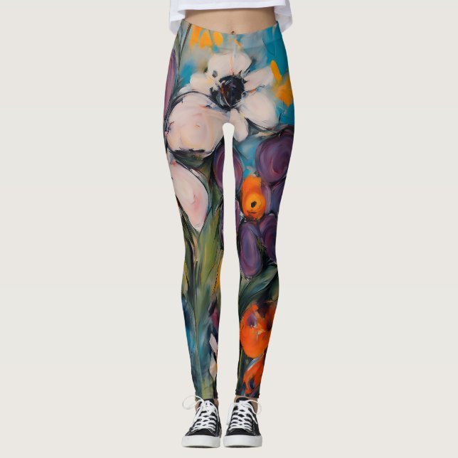 Design der Summer Blume Leggings (Vorderseite)