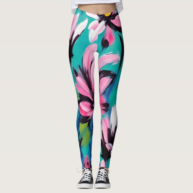 Design der Summer Blume Leggings (Vorderseite)