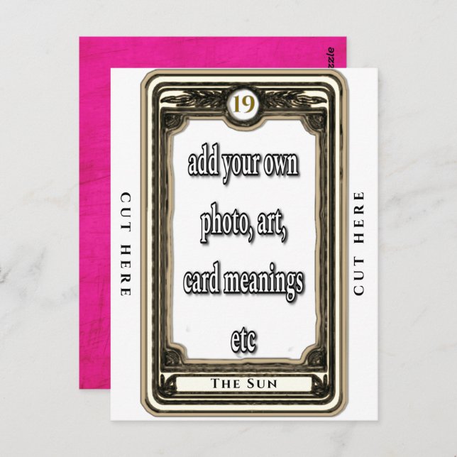 Design der Sun-Tarot-Karte Postkarte (Vorne/Hinten)