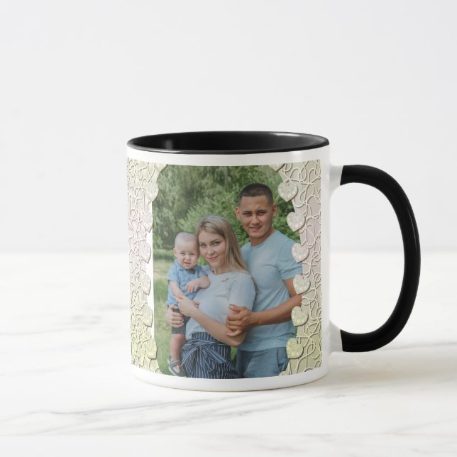Design der Tasse für personalisierte Glitzer Foto (Rechts)
