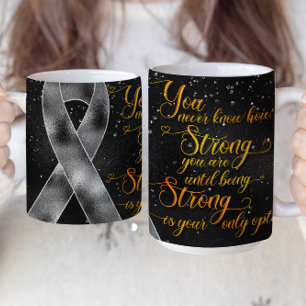 Design der Tasse "Grau Awareness Ribbon"