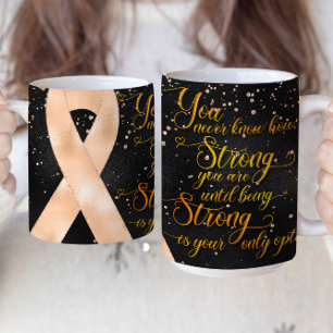 Design der Tasse Peach Awareness Ribbon